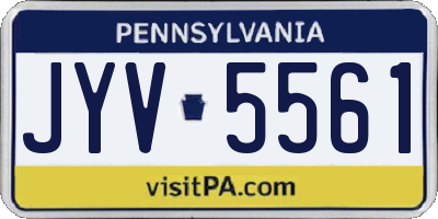 PA license plate JYV5561