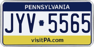 PA license plate JYV5565