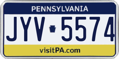 PA license plate JYV5574