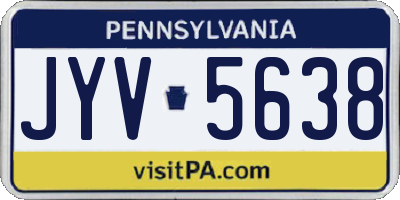 PA license plate JYV5638