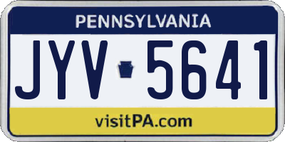 PA license plate JYV5641