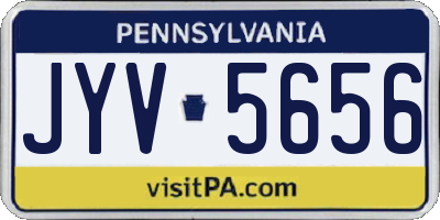 PA license plate JYV5656