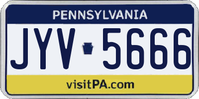 PA license plate JYV5666