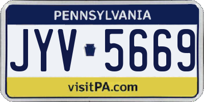 PA license plate JYV5669