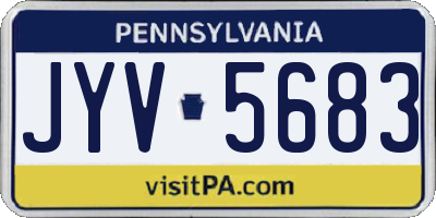 PA license plate JYV5683