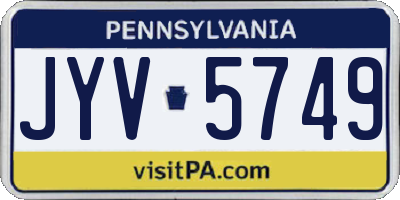 PA license plate JYV5749