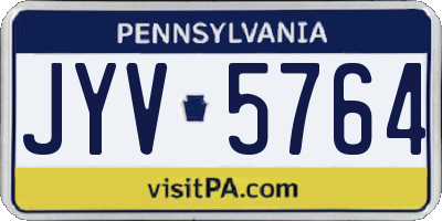 PA license plate JYV5764