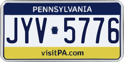 PA license plate JYV5776