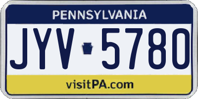PA license plate JYV5780