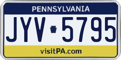 PA license plate JYV5795