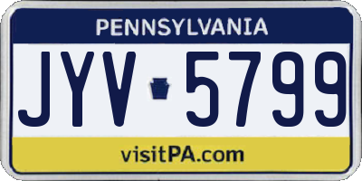PA license plate JYV5799