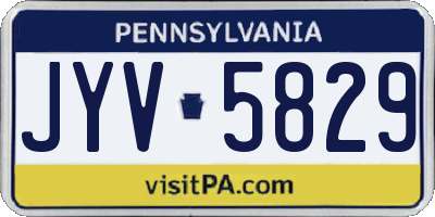 PA license plate JYV5829