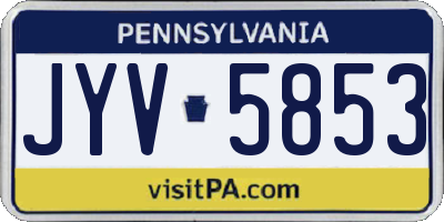 PA license plate JYV5853