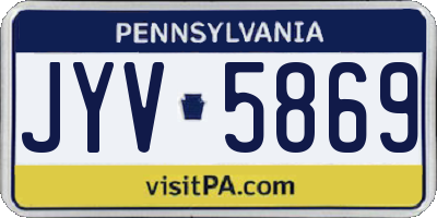 PA license plate JYV5869