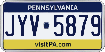 PA license plate JYV5879