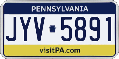 PA license plate JYV5891