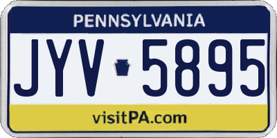 PA license plate JYV5895