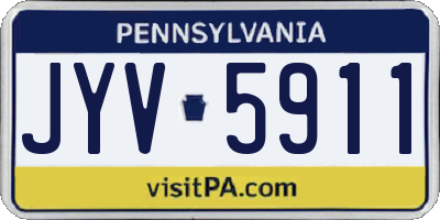 PA license plate JYV5911