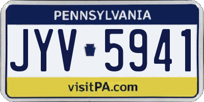 PA license plate JYV5941