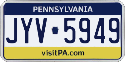 PA license plate JYV5949