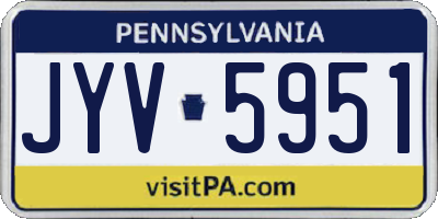 PA license plate JYV5951