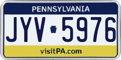 PA license plate JYV5976