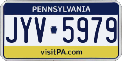 PA license plate JYV5979