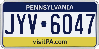 PA license plate JYV6047