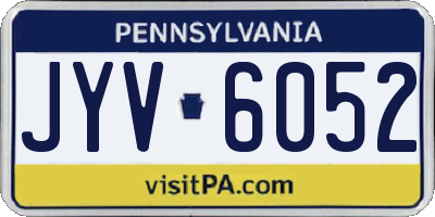 PA license plate JYV6052