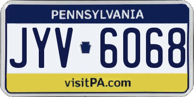 PA license plate JYV6068