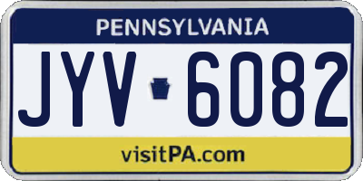 PA license plate JYV6082