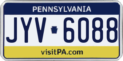 PA license plate JYV6088