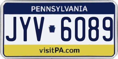 PA license plate JYV6089