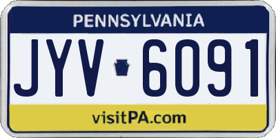 PA license plate JYV6091
