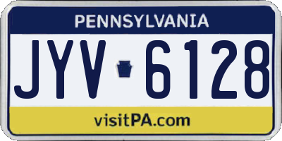 PA license plate JYV6128