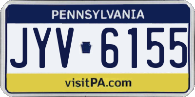 PA license plate JYV6155