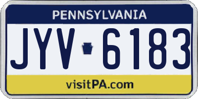 PA license plate JYV6183