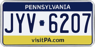 PA license plate JYV6207