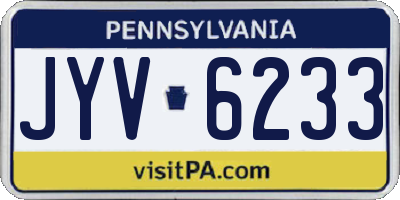 PA license plate JYV6233