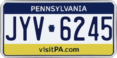 PA license plate JYV6245