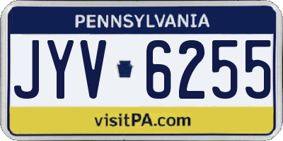 PA license plate JYV6255