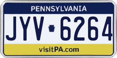 PA license plate JYV6264