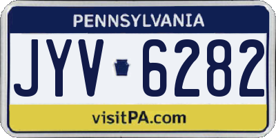 PA license plate JYV6282