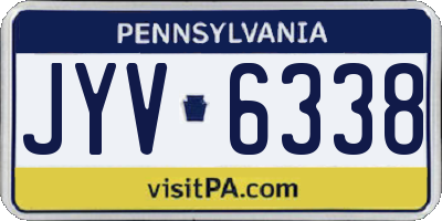 PA license plate JYV6338