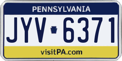 PA license plate JYV6371