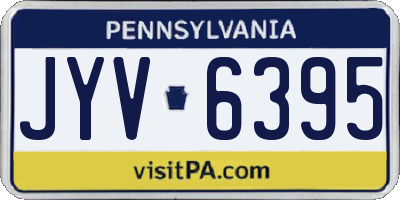PA license plate JYV6395