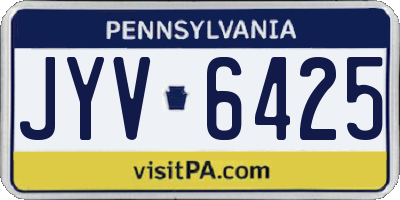 PA license plate JYV6425