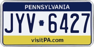 PA license plate JYV6427