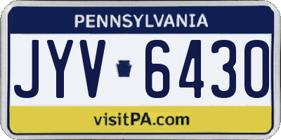 PA license plate JYV6430