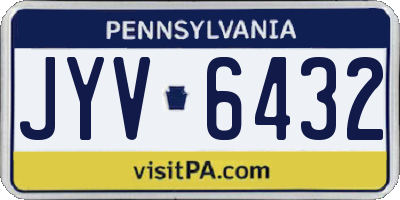 PA license plate JYV6432